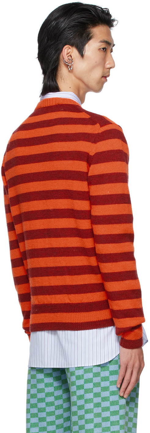 Molly Goddard SSENSE Exclusive Orange & Red Flavin Sweater