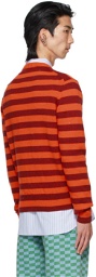 Molly Goddard SSENSE Exclusive Orange & Red Flavin Sweater