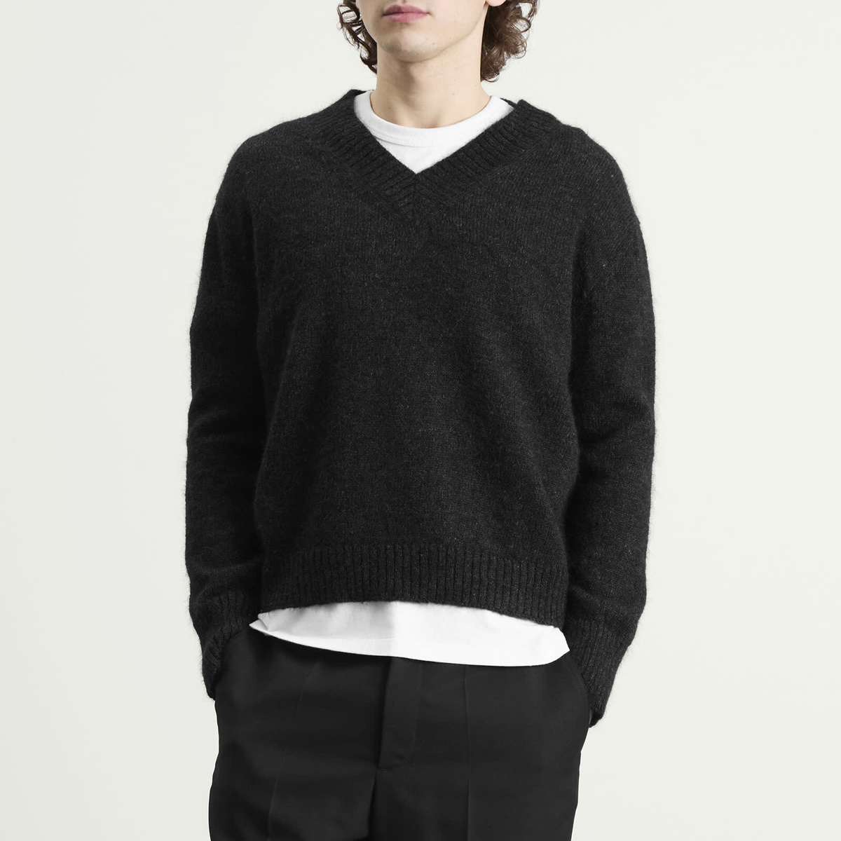 Second/Layer Men's Second Layer Vexed V-Neck in Black