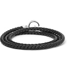 Shaun Leane - Quill Woven Leather and Silver Wrap Bracelet - Black