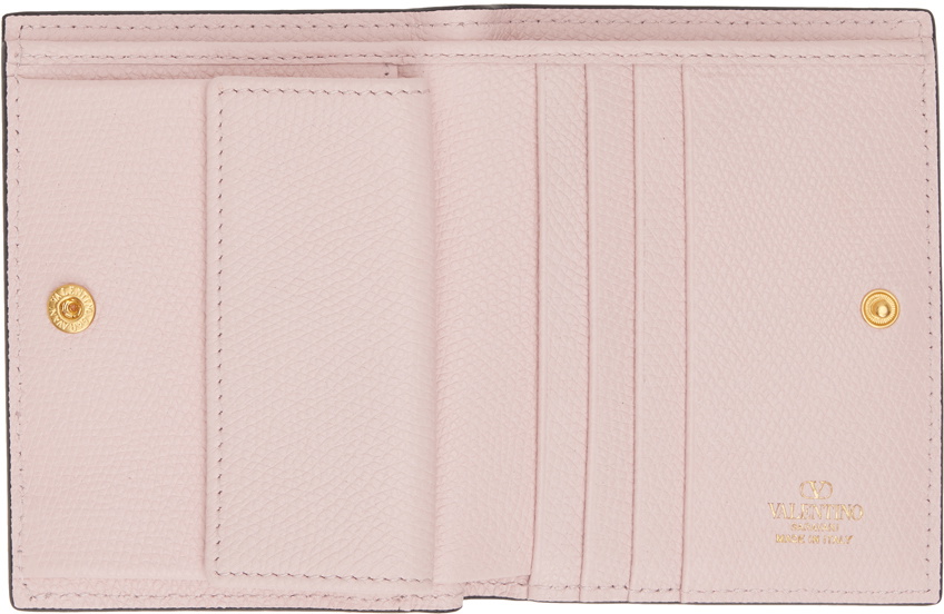 Valentino Garavani Pink Compact VLogo Signature Wallet