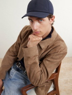 Canali - Logo-Appliqué Cotton-Blend Cap - Blue