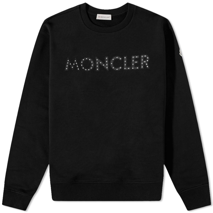 Photo: Moncler Embelished Logo Crew Sweat