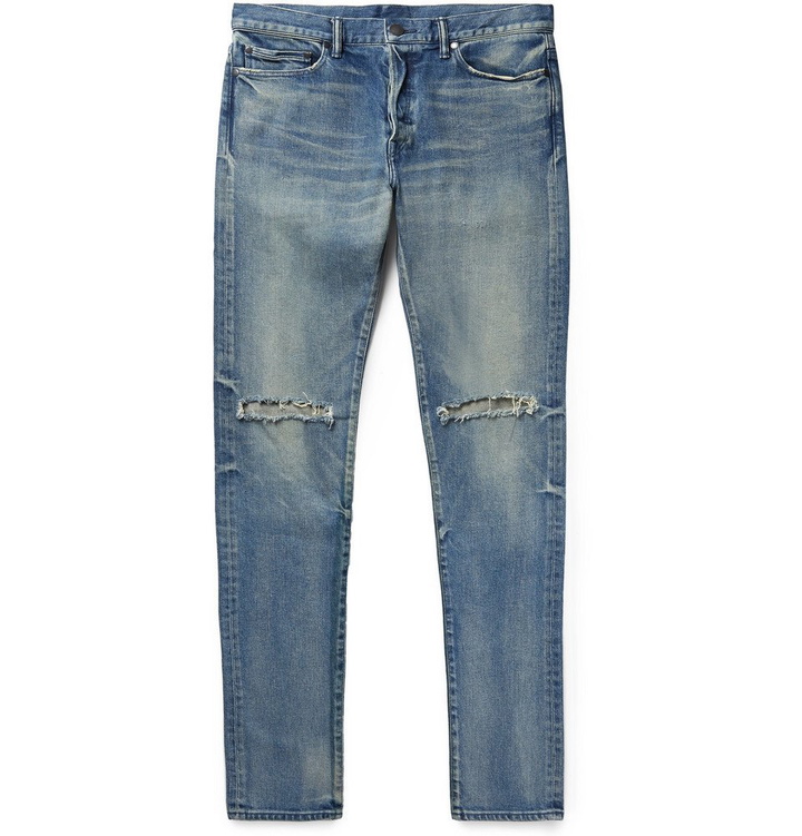 Photo: John Elliott - The Cast 2 Slim-Fit Distressed Denim Jeans - Blue