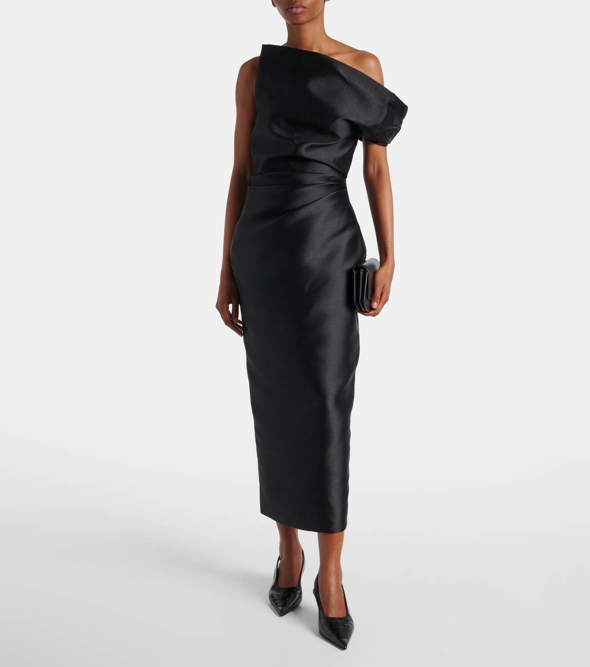 SOLACELONDON ワンピース ドレス Ellison satin cocktail1066920 Solace London Ellison one-shoulder cocktail dress Solace London