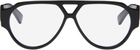 Bottega Veneta Black Soft Aviator Glasses