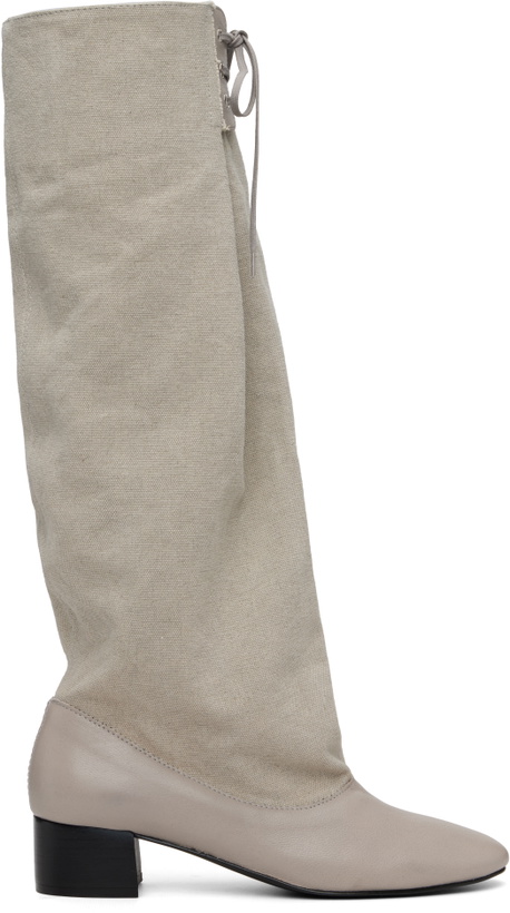 Photo: Paloma Wool Beige Victoria Canvas Tall Boots