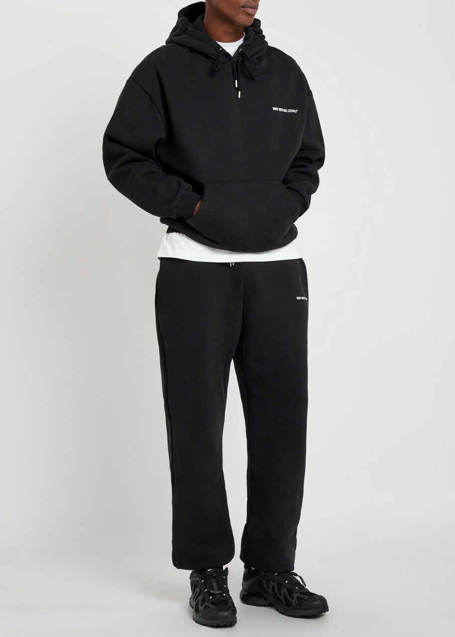 Mki Miyuki Zoku Uniform Hooded Cotton-blend Sweatshirt Black