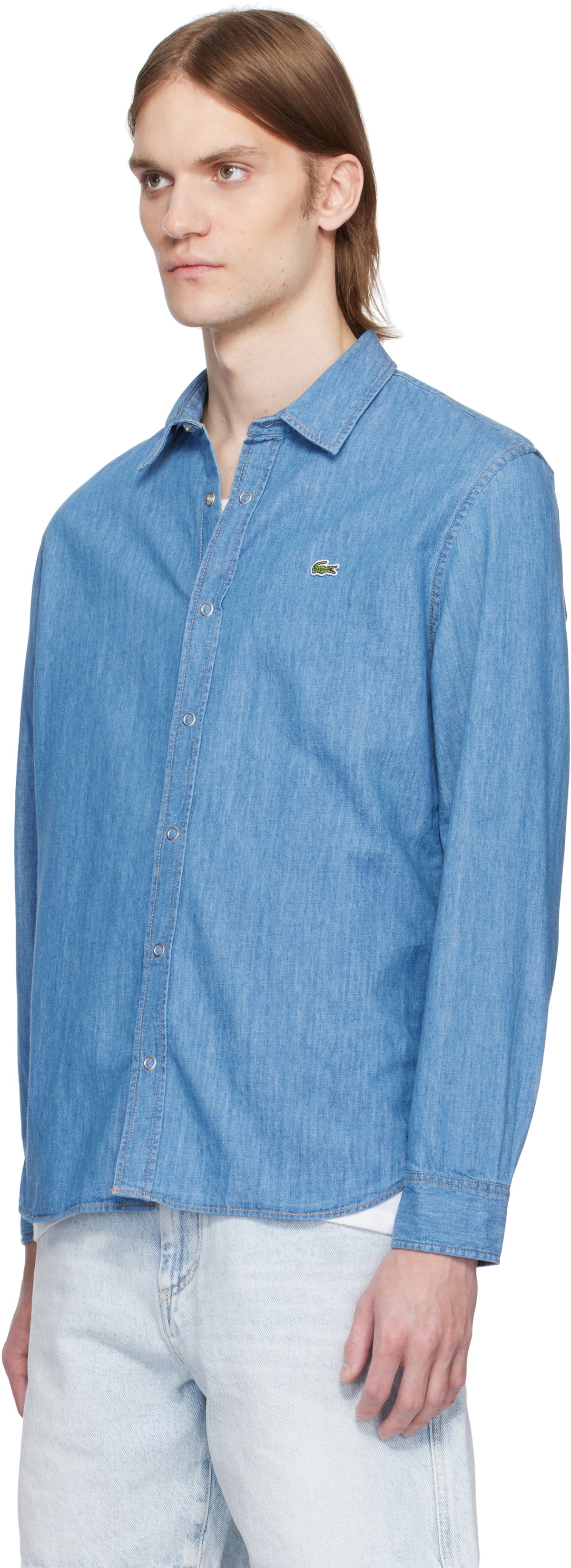 Lacoste Blue Washed Denim Shirt