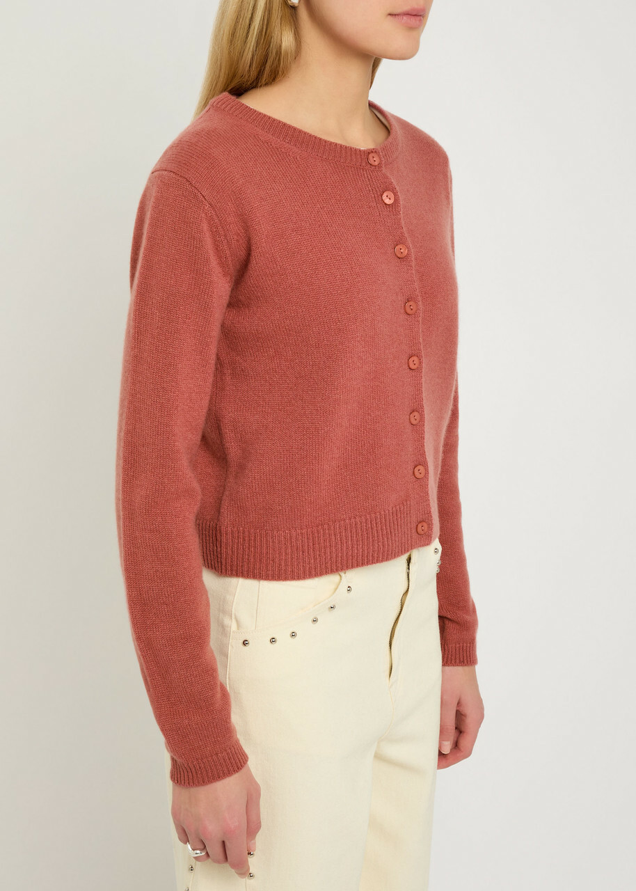 Reformation Clara Cashmere Cardigan Red