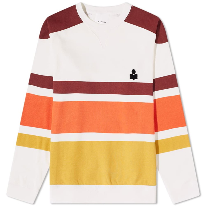 Photo: Isabel Marant Men's Meyoan Colour Block Crew Sweat in Burgundy