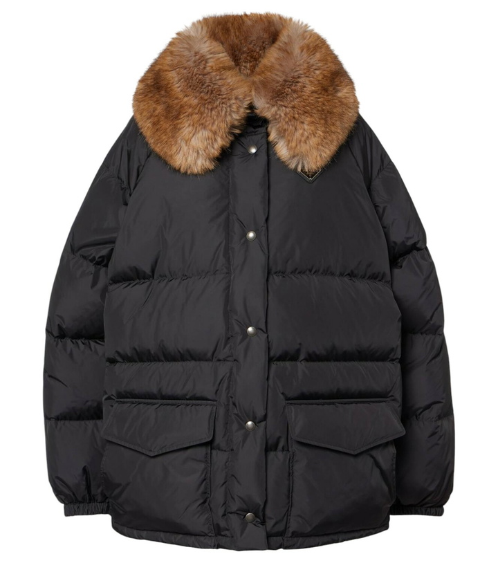 Photo: Prada Faux fur-trimmed down jacket