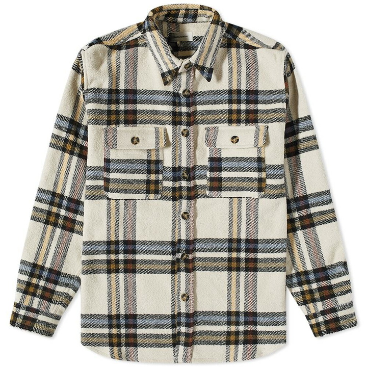 Photo: Isabel Marant Men's Ebbazh Check Wool Overshirt in Ecru