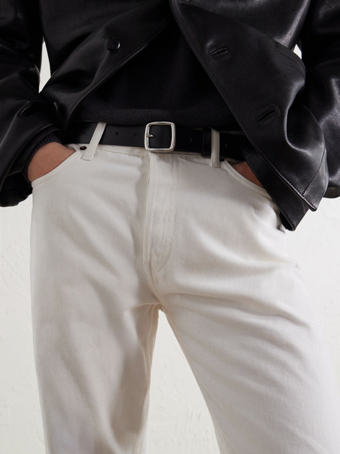 Déhanche - Baptiste 2.5cm Leather Belt - Black