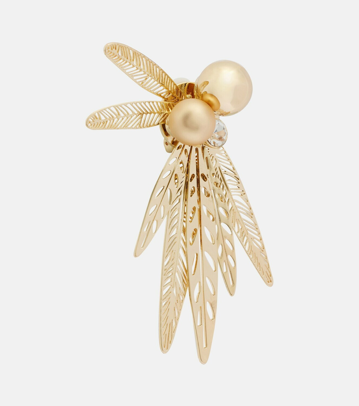 Carolina Herrera Crystal-embellished clip-on earrings
