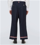 Thom Browne Low-rise cropped wide-leg pants