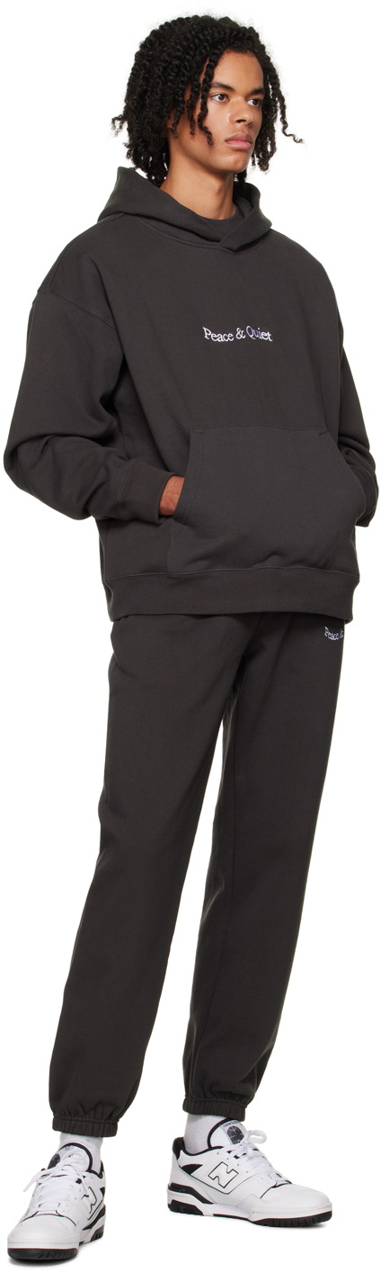 Museum of Peace & Quiet Black Wordmark Hoodie