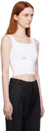 BOYAROVSKAYA White Tape Tank Top