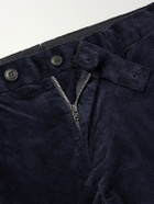 Sunspel - Straight-Leg Cotton-Corduroy Suit Trousers - Blue