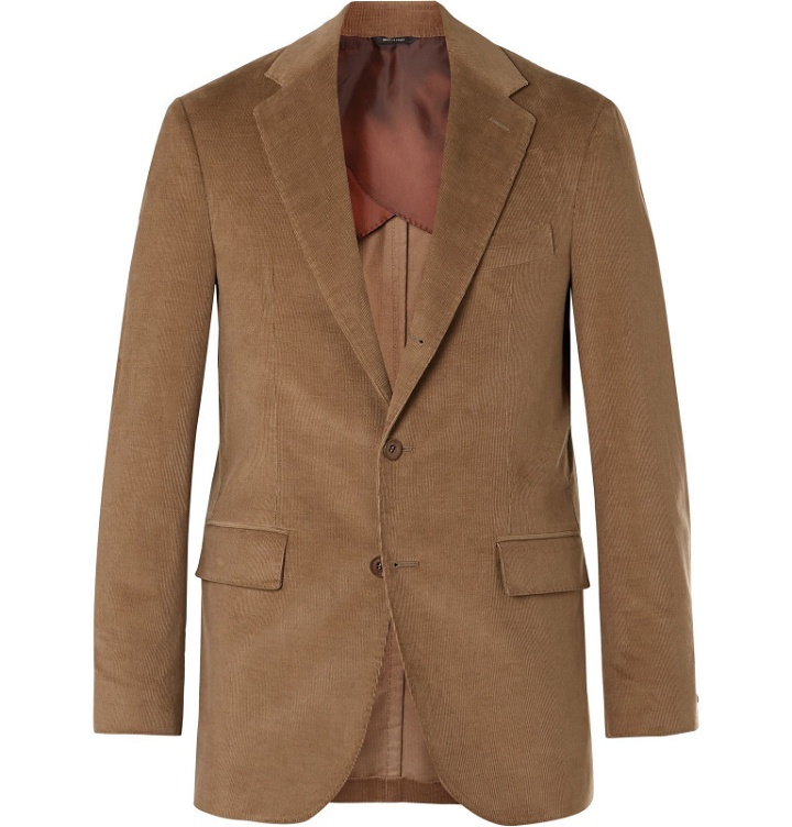 Photo: Loro Piana - Rain System Cotton and Cashmere-Blend Corduroy Suit Jacket - Neutrals