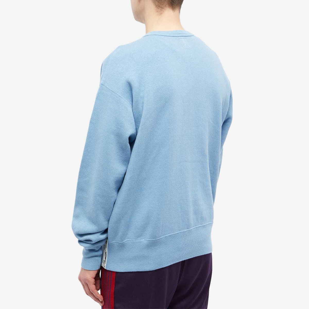 Human Made Men's Bear Heart Crew Neck Sweat in Blue Human Made