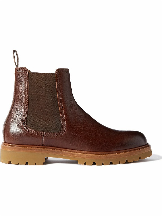 Photo: Brunello Cucinelli - Leather Chelsea Boots - Brown