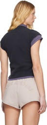 alexanderwang.t Navy Layered Shrunken Polo