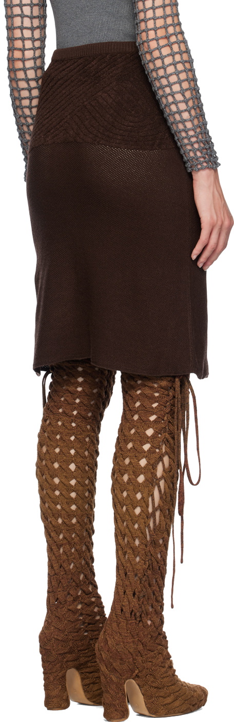 Isa Boulder Brown Sweetheart Midi Skirt
