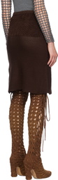 Isa Boulder Brown Sweetheart Midi Skirt