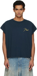 Rhude Navy Classique Cutoff Sleeve T-shirt
