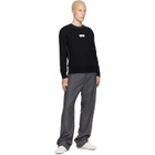MM6 Maison Margiela Black Crewneck Sweater