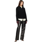 MACKAGE Black Gladys Knit Half-Zip Pullover Sweater