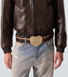 Acne Studios Logo leather belt