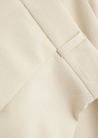 Harris Wharf London Flared-leg Flannel Trousers Ivory