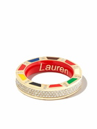 Lauren Rubinski 14K Yellow Gold Diamond Enamel Ring