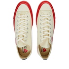 Comme des Garçons Play Men's x Converse Chuck Taylor Red Sole Low Sneakers in Off White