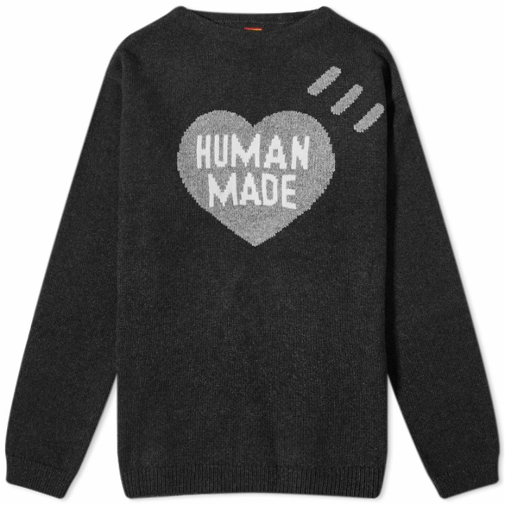 Photo: Human Made Men's Heart Knit Sweater in Black