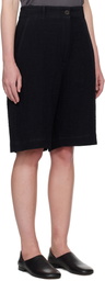 Studio Nicholson Navy Luna Linen Shorts
