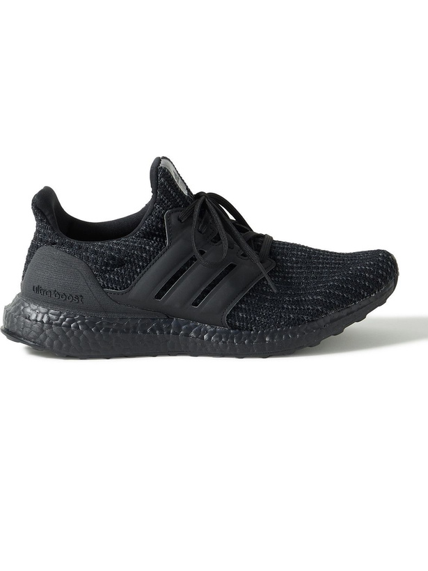 Photo: adidas Sport - UltraBOOST 4.0 DNA Rubber-Trimmed Primeknit Running Sneakers - Black