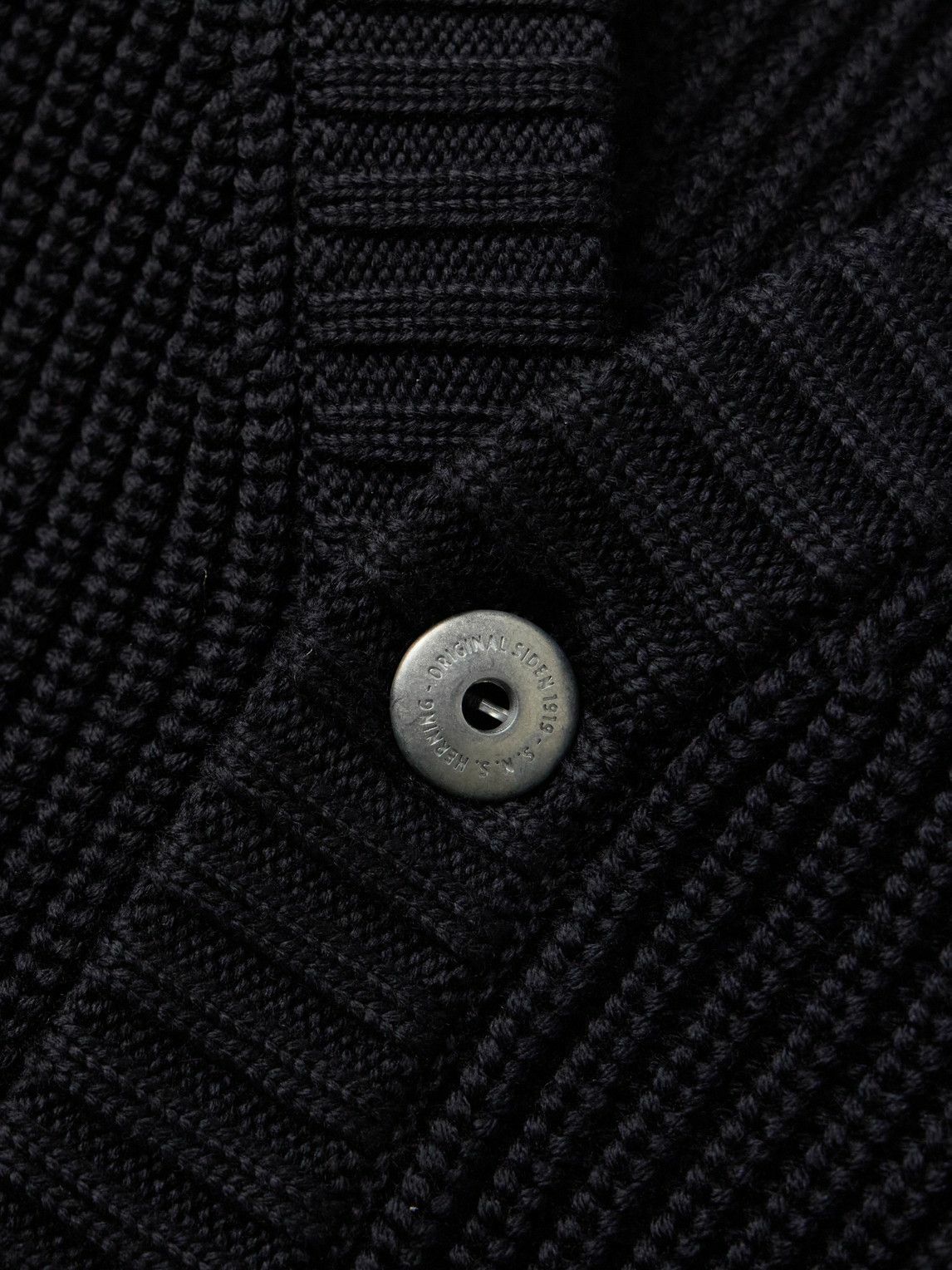 S.N.S. Herning - Robust Ribbed Virgin Wool Cardigan - Blue