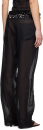 Edward Cuming Black Patch Work Elasticated Trousers
