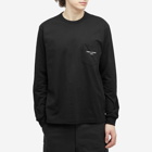 Comme des Garçons Homme Men's Pocket Logo Long Sleeve T-Shirt in Black