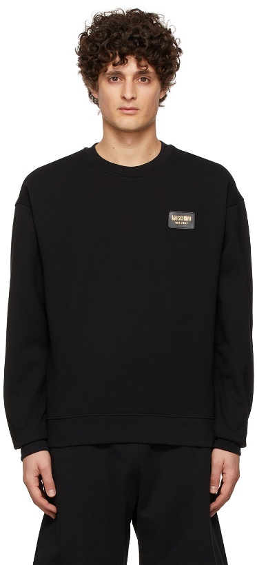 Photo: Moschino Black Logo Patch Sweatshirt