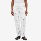 Isabel Marant Women's Irina Embroidered Jeans in White