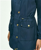 Brooks Brothers Women's Water Resistant Hooded Anorak Jacket | Navy