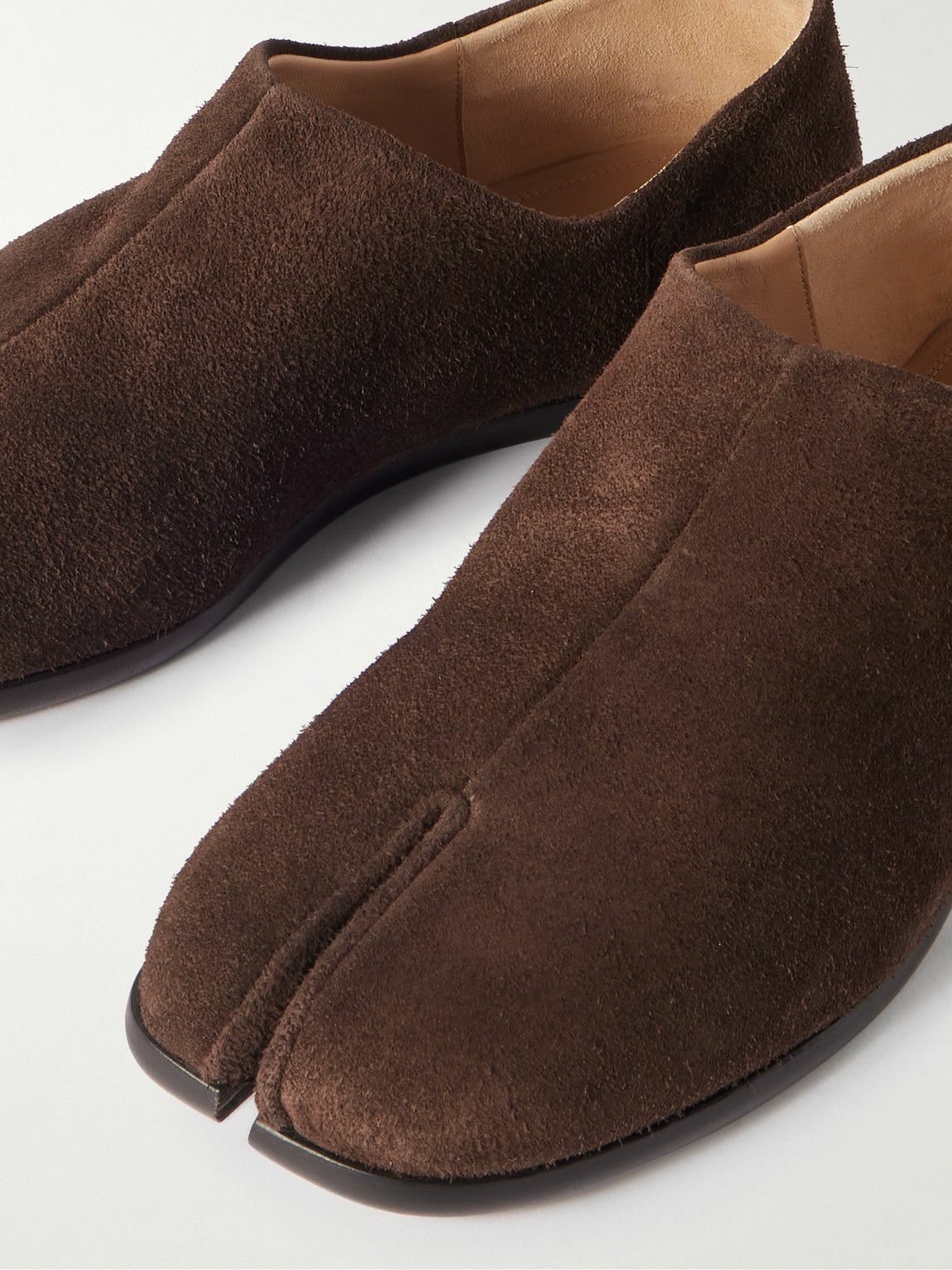Maison Margiela Tabi ローファー スウェード ダークブラウンの通販