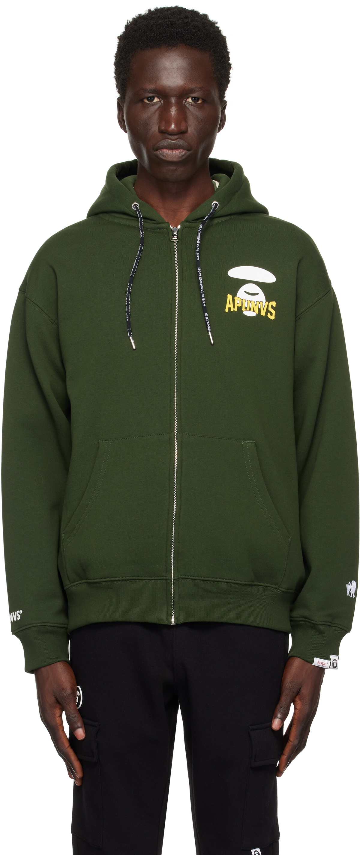 ブランド通販 Bathing A by AAPE Ape A by AAPE Hoodie Up Zip Basic Green トップス