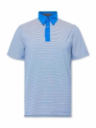 G/FORE - Striped Tech-Jersey Golf Polo Shirt - Blue