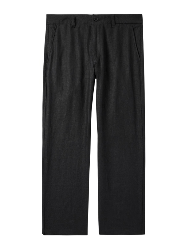 Photo: NN07 - Aden 1454 Straight-Leg Linen Suit Trousers - Black