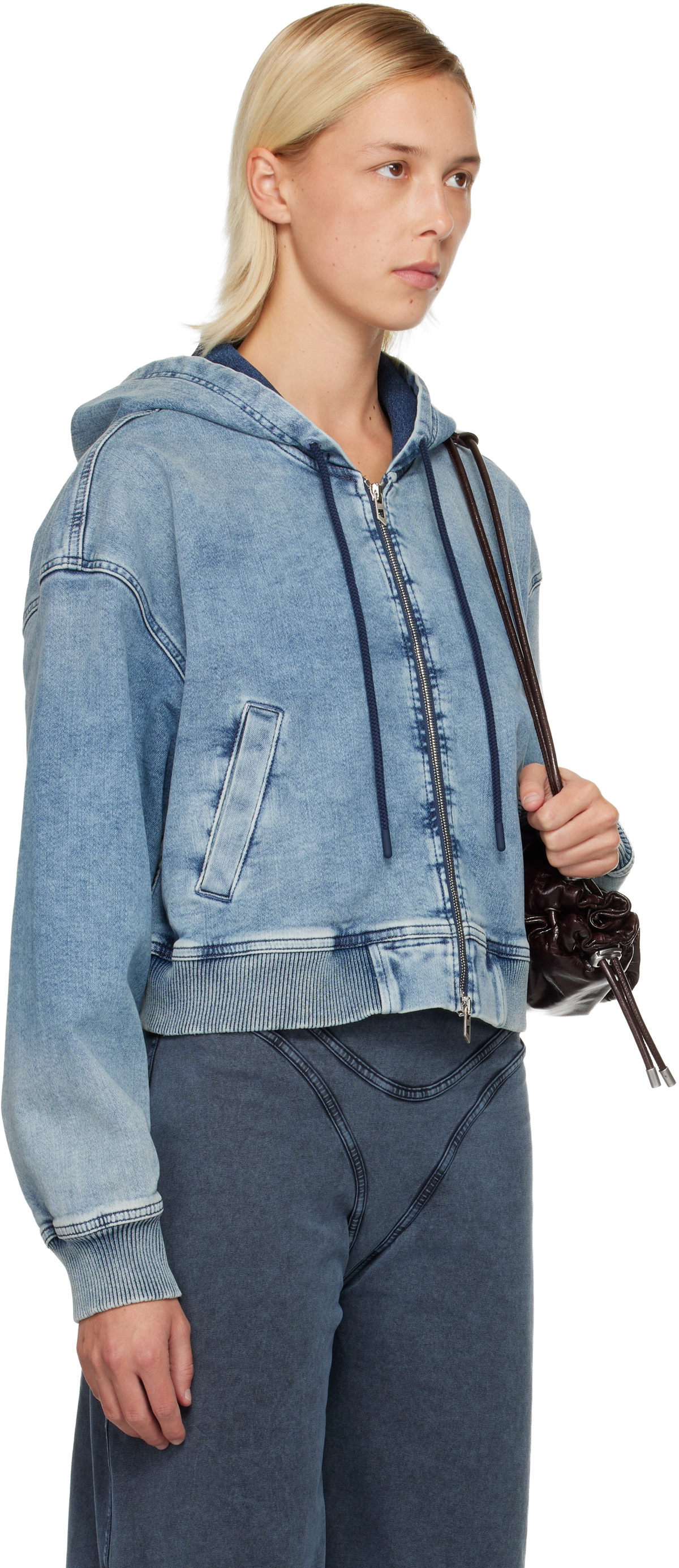 Diesel Blue De-Giri-Crop Jogg Hoodie
